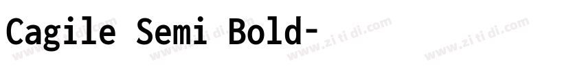 Cagile Semi Bold字体转换